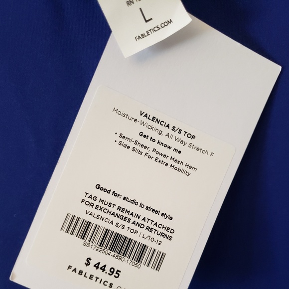 Fabletics shirt beautiful blue/black color block - Picture 2 of 6